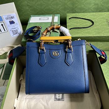 Gucci Diana Small Tote Bag Royal Blue 702721 Size 27x24x11 cm