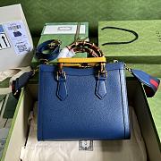 Gucci Diana Small Tote Bag Royal Blue 702721 Size 27x24x11 cm - 2