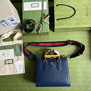 Gucci Diana Small Tote Bag Royal Blue 702721 Size 27x24x11 cm - 4