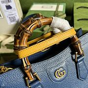 Gucci Diana Small Tote Bag Royal Blue 702721 Size 27x24x11 cm - 5