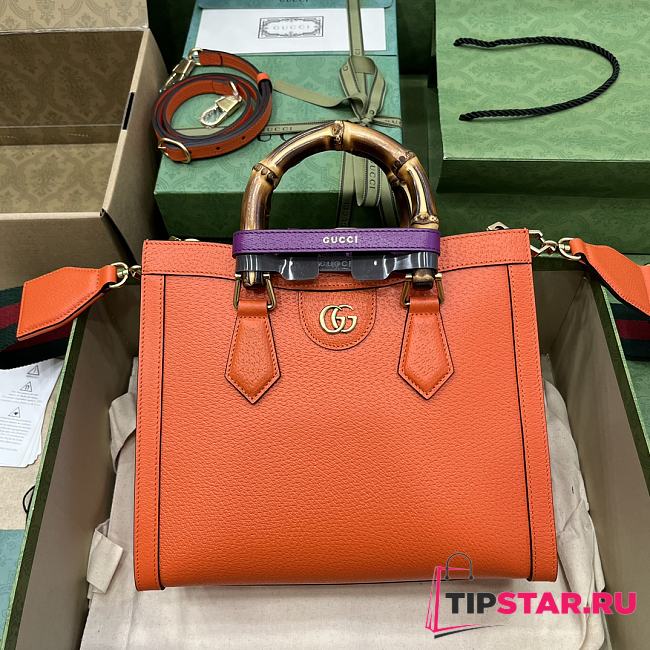 Gucci Diana Small Tote Bag Orange 702721 Size 27x24x11 cm - 1