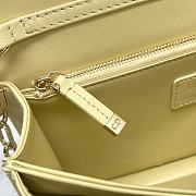 Miss Dior Top Handle Bag Pastel Yellow Cannage Lambskin M0997 Size 24 x 14 x 7.5 cm - 2