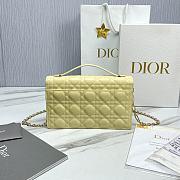 Miss Dior Top Handle Bag Pastel Yellow Cannage Lambskin M0997 Size 24 x 14 x 7.5 cm - 4