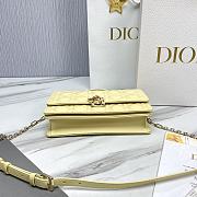 Miss Dior Top Handle Bag Pastel Yellow Cannage Lambskin M0997 Size 24 x 14 x 7.5 cm - 5