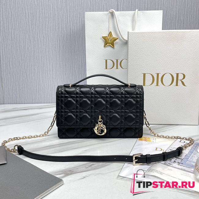 Miss Dior Top Handle Bag Black Cannage Lambskin M0997 Size 24 x 14 x 7.5 cm - 1