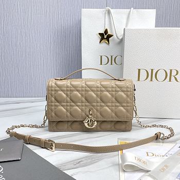 Miss Dior Top Handle Bag Beige Cannage Lambskin M0997 Size 24 x 14 x 7.5 cm