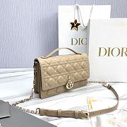 Miss Dior Top Handle Bag Beige Cannage Lambskin M0997 Size 24 x 14 x 7.5 cm - 4
