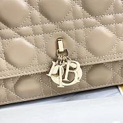 Miss Dior Top Handle Bag Beige Cannage Lambskin M0997 Size 24 x 14 x 7.5 cm - 3