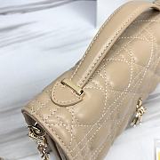 Miss Dior Top Handle Bag Beige Cannage Lambskin M0997 Size 24 x 14 x 7.5 cm - 2