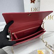 Miss Dior Top Handle Bag Red Cannage Lambskin M0997 Size 24 x 14 x 7.5 cm - 4