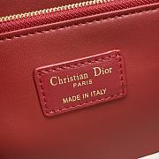 Miss Dior Top Handle Bag Red Cannage Lambskin M0997 Size 24 x 14 x 7.5 cm - 3