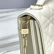 Miss Dior Top Handle Bag Latte Cannage Lambskin M0997 Size 24 x 14 x 7.5 cm - 3