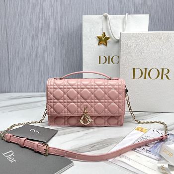 Miss Dior Top Handle Bag Pink Cannage Lambskin M0997 Size 24 x 14 x 7.5 cm