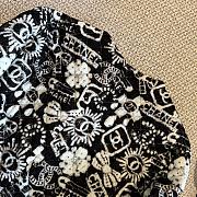 Chanel Jacket Embroidered Velvet Black, White & Silver P74349 - 2