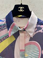 Chanel Blouse Printed Silk Muslin Pink & Multicolour P76383 - 3
