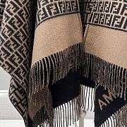 Fendi Brown Wool And Cashmere Poncho - 2