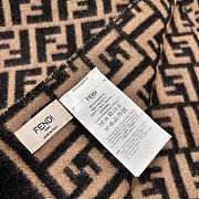 Fendi FF Scarf Brown Wool And Cashmere - 4