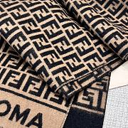 Fendi FF Scarf Brown Wool And Cashmere - 3