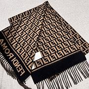 Fendi FF Scarf Brown Wool And Cashmere - 2