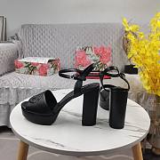 Dolce&Gabbana Calfskin Platform Sandals Black - 4