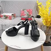 Dolce&Gabbana Calfskin Platform Sandals Black - 3