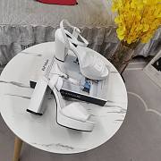 Dolce&Gabbana Calfskin Platform Sandals White - 5