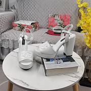 Dolce&Gabbana Calfskin Platform Sandals White - 3