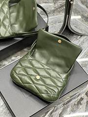 YSL Le 57 Hobo Bag In Quilted Lambskin Green Size 24 X 18 X 5.5 CM - 2