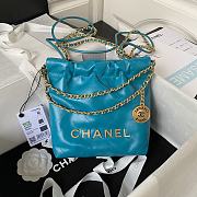 Chanel 22 Mini Handbag Blue AS3980 Size 20 × 19 × 6 cm - 1