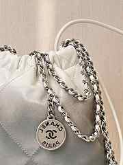 Chanel 22 Mini Handbag White & Silver AS3980 Size 20 × 19 × 6 cm - 3
