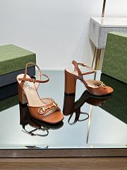 Gucci Women's Horsebit Sandal 771603 Brown - 4