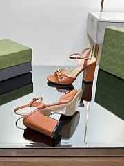 Gucci Women's Horsebit Sandal 771603 Brown - 3