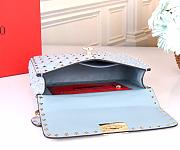 Valentino Medium Nappa Rockstud Spike Bag Blue Size 23*16*6.5 cm - 2