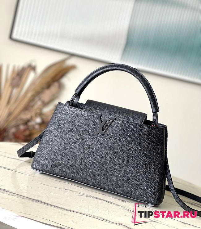 Louis Vuitton M23947 Capucines East-West MM All Black Size 33 x 19 x 9 cm - 1