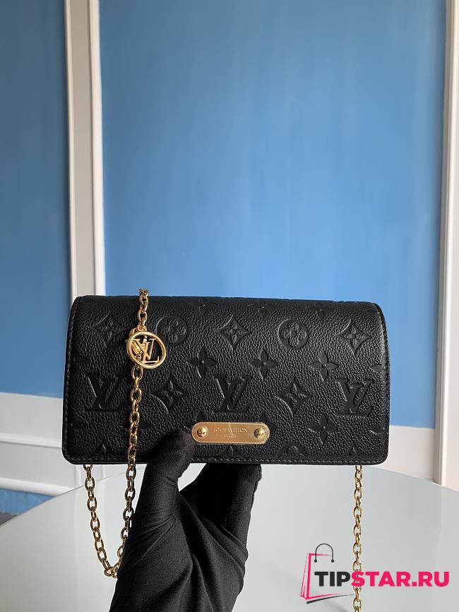 Louis Vuitton M46919 Wallet On Chain Lily Black Size 20.7 x 10.2 x 3.5 cm - 1