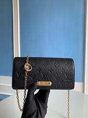 Louis Vuitton M46919 Wallet On Chain Lily Black Size 20.7 x 10.2 x 3.5 cm - 1