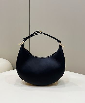 Fendigraphy Small Black Leather Bag Black Size 29x24.5x10 cm
