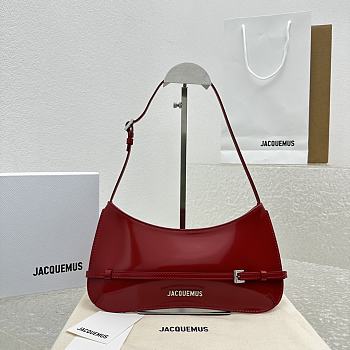 Jacquemus Le Bisou Ceinture Belted Shoulder Bag Red Size 26 x 14 cm