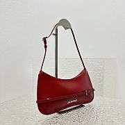 Jacquemus Le Bisou Ceinture Belted Shoulder Bag Red Size 26 x 14 cm - 5