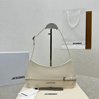 Jacquemus Le Bisou Ceinture Belted Shoulder Bag Off-White Size 26 x 14 cm