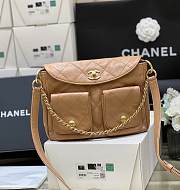 Chanel Hobo Bag Brown Camel AS4743 Size 19 × 24.5 × 5 cm - 1