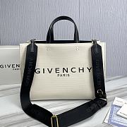 Givenchy Medium G-Tote Shopping Bag In Canvas Beige/Black Size 37x13x26cm - 1