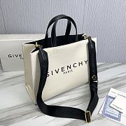Givenchy Medium G-Tote Shopping Bag In Canvas Beige/Black Size 37x13x26cm - 2
