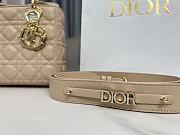 Small Lady Dior My ABCDIOR Bag Sand-Colored Cannage Lambskin Size 20x17x8 cm - 4