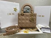 Small Lady Dior My ABCDIOR Bag Biscuit Cannage Lambskin Size 20x17x8 cm - 1