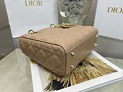 Small Lady Dior My ABCDIOR Bag Biscuit Cannage Lambskin Size 20x17x8 cm - 3
