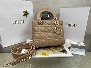 Small Lady Dior My ABCDIOR Bag Biscuit Cannage Lambskin Size 20x17x8 cm - 4