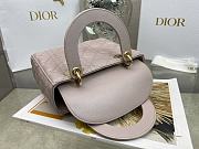 Small Lady Dior My ABCDior Bag Warm Taupe Cannage Lambskin Size 20 x 17 x 8 cm - 3