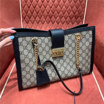 Gucci Padlock Medium GG Shoulder Bag 479197 Black Size 35x23.5x14 cm