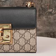 Gucci Padlock Small GG Shoulder Bag Black ‎409487 Size 20x12x8cm - 2
